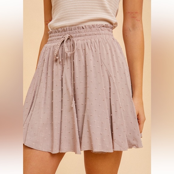 Hem & Thread Dresses & Skirts - 13. Women’s Flare Skirt Swiss Dot Mocha Gray Boutique Item NEW NWT